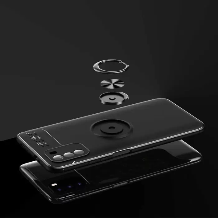Xiaomi Poco M3 Kılıf Lopard Kamera Korumalı Yüzüklü Standlı Koruyucu Orjinal Kalite Ravel