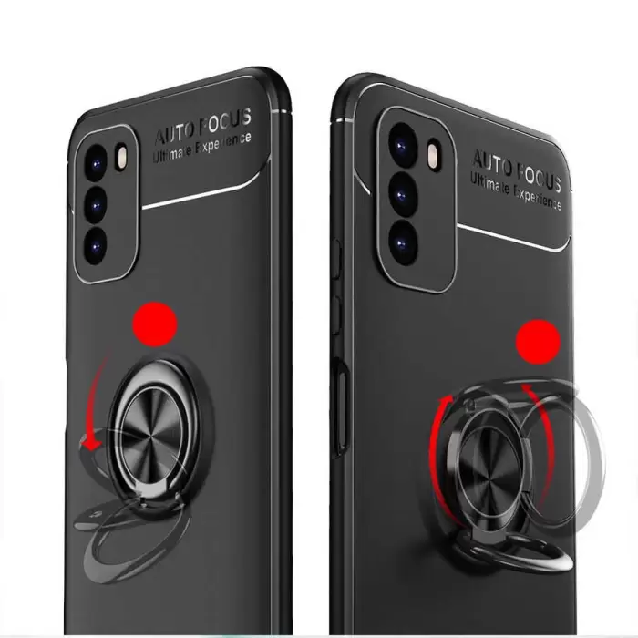Xiaomi Poco M3 Kılıf Lopard Kamera Korumalı Yüzüklü Standlı Koruyucu Orjinal Kalite Ravel
