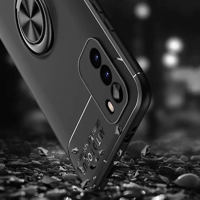 Xiaomi Poco M3 Kılıf Lopard Kamera Korumalı Yüzüklü Standlı Koruyucu Orjinal Kalite Ravel
