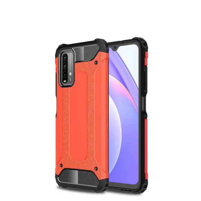 Xiaomi Poco M3 Kılıf Lopard Orijinal Katman Köşe Koruma Crash Silikon Tank Kapak