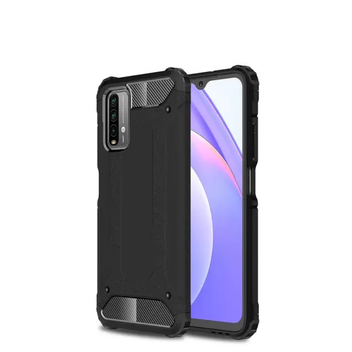 Xiaomi Poco M3 Kılıf Lopard Orijinal Katman Köşe Koruma Crash Silikon Tank Kapak