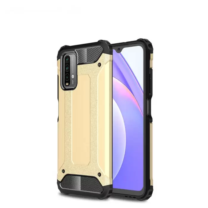 Xiaomi Poco M3 Kılıf Lopard Orijinal Katman Köşe Koruma Crash Silikon Tank Kapak