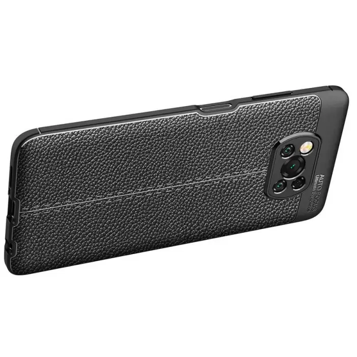 Xiaomi Poco X3 Kılıf Lopard Kamera Korumalı Deri Orjinal Görünümlü Kapak Niss