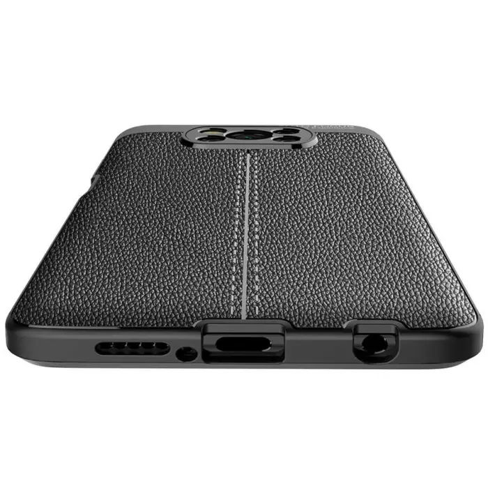 Xiaomi Poco X3 Kılıf Lopard Kamera Korumalı Deri Orjinal Görünümlü Kapak Niss