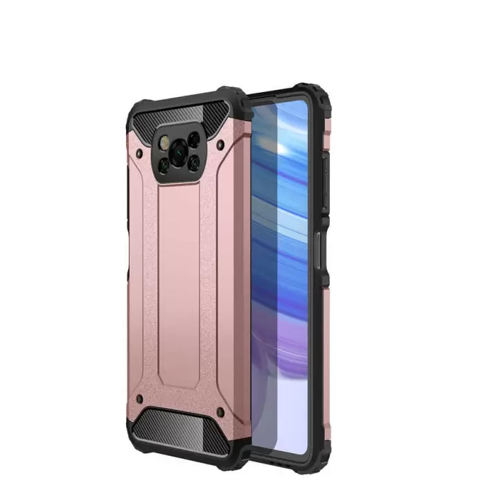Xiaomi Poco X3 Kılıf Lopard Orijinal Katman Köşe Koruma Crash Silikon Tank Kapak