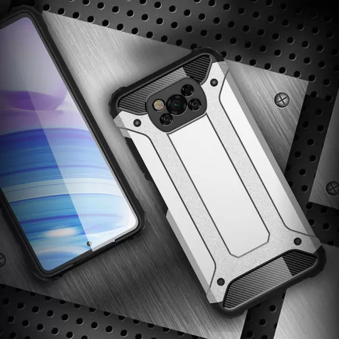 Xiaomi Poco X3 Kılıf Lopard Orijinal Katman Köşe Koruma Crash Silikon Tank Kapak