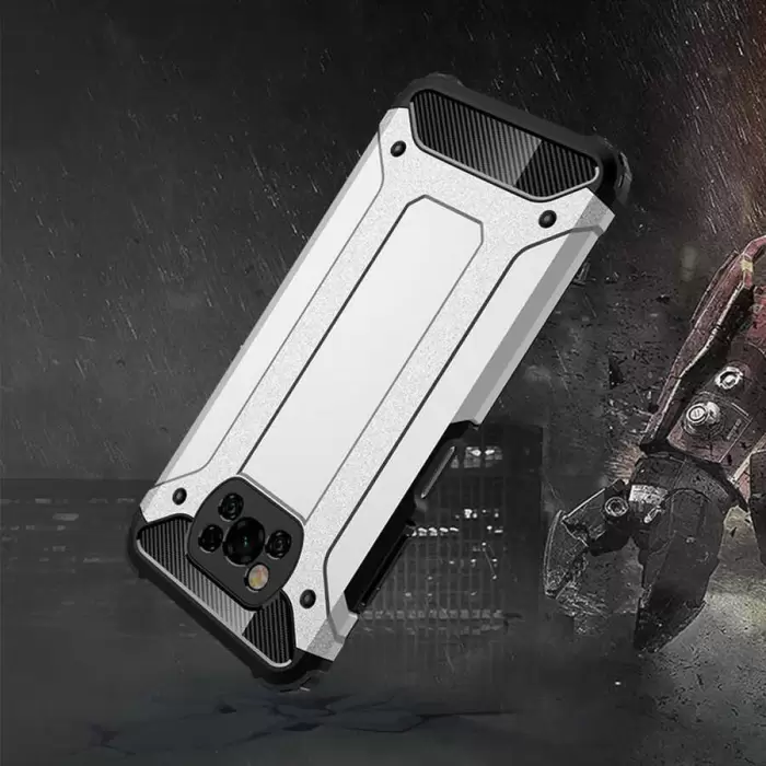 Xiaomi Poco X3 Kılıf Lopard Orijinal Katman Köşe Koruma Crash Silikon Tank Kapak