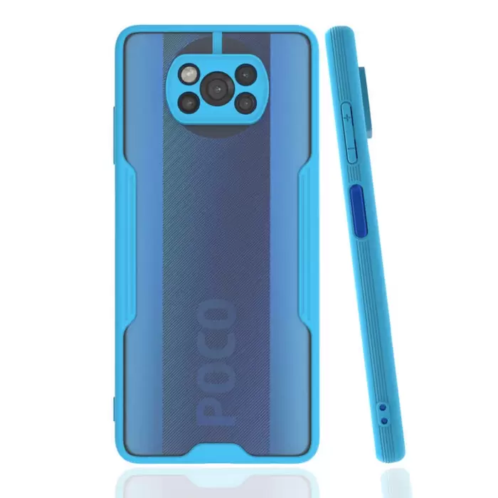 Xiaomi Poco X3 Kılıf Parfe Silikon Kapak Kamera Korumalı Kılıf Ultra Ince Buzlu Mat Renkli