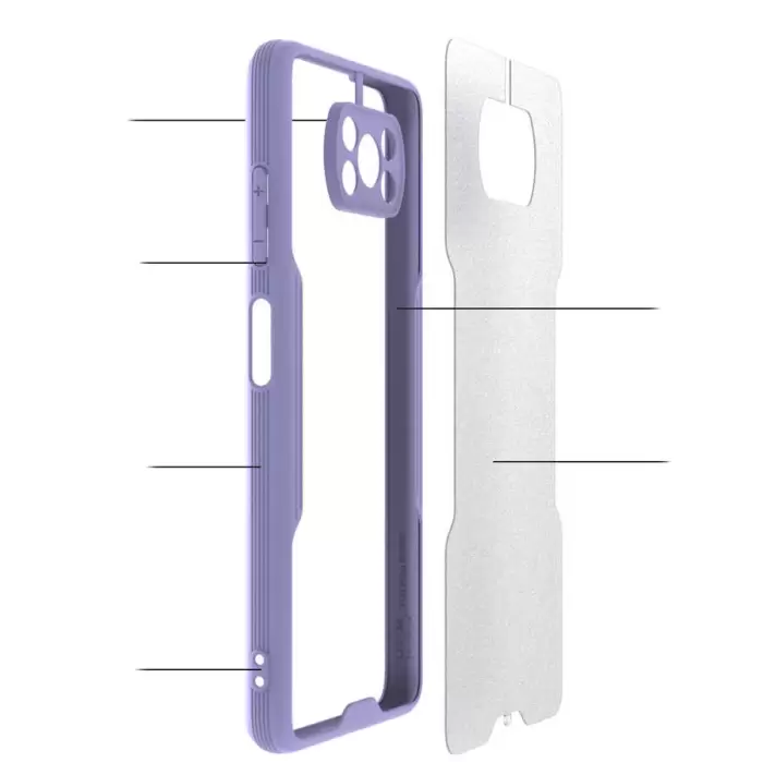Xiaomi Poco X3 Kılıf Parfe Silikon Kapak Kamera Korumalı Kılıf Ultra Ince Buzlu Mat Renkli