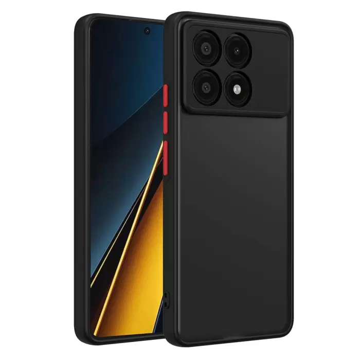 Xiaomi Poco X6 Pro Kılıf Tuşlu Mat Parmak Izi Yapmaz Kamera Korumalı Sert Silikon Hux