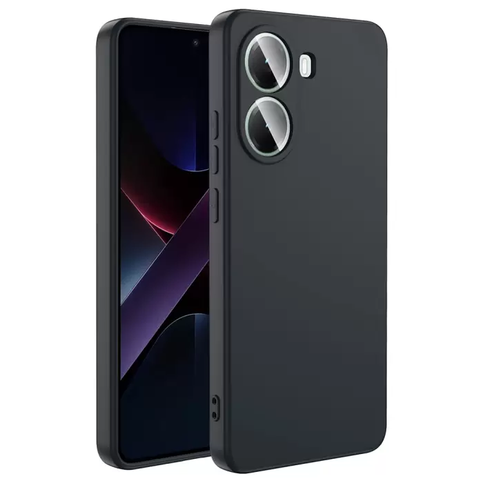 Xiaomi Poco X7 Pro Kılıf Lopard Içi Kadife Lansman Yumuşak Mara Silikon Kapak