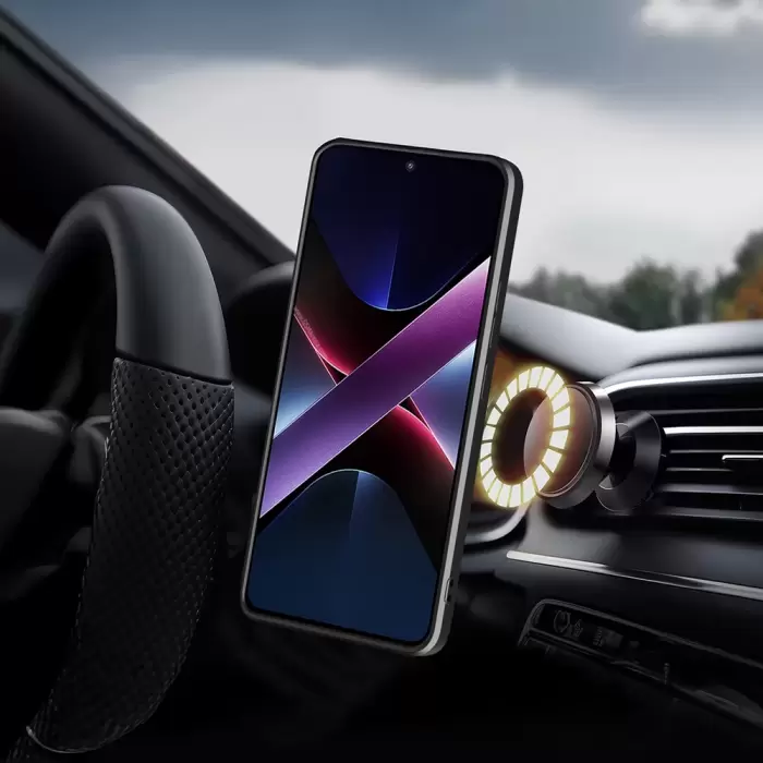 Xiaomi Poco X7 Pro Kılıf Magnetik Standlı Kamera Korumalı Lopard Sürgülü Kamera Korumalı Yüzüklü Tasarım Armor Vega