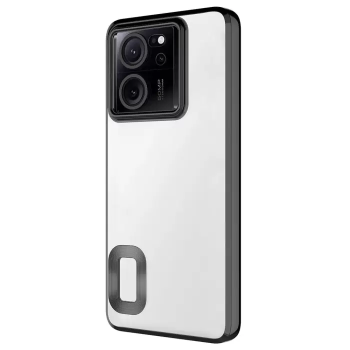 Xiaomi Mi 13T Kamera Lens Korumalı Şeffaf Renkli Logo Gösteren Parlak Omega Kapak