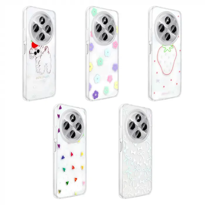 Xiaomi Redmi 14c 4g Kılıf Şeffaf Figürlü Lopard Folk Sert Kapak