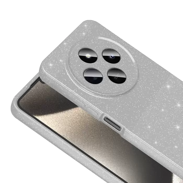 Xiaomi Redmi 14c 4g Kılıf Simli Işılıtılı Renkli Parlak Kamera Korumalı Silikon Kapak Koton