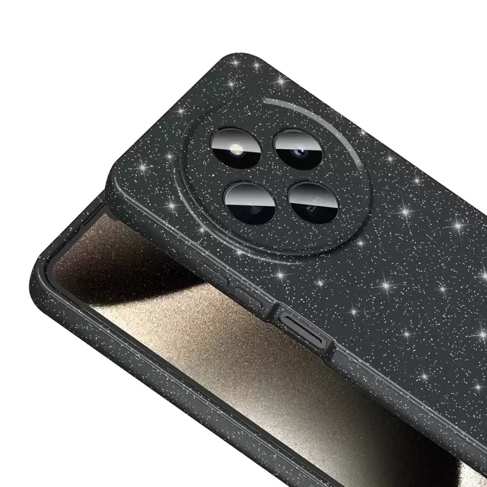 Xiaomi Redmi 14c 4g Kılıf Simli Işılıtılı Renkli Parlak Kamera Korumalı Silikon Kapak Koton