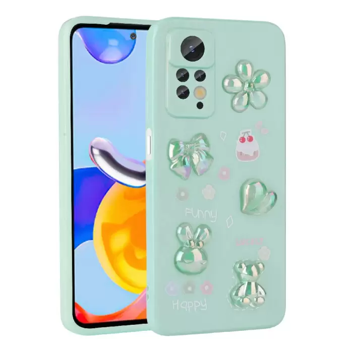 Xiaomi Redmi Note 12 Pro 4G Kılıf Kabartma Figürlü Parlak Lopard Toys Silikon Kapak