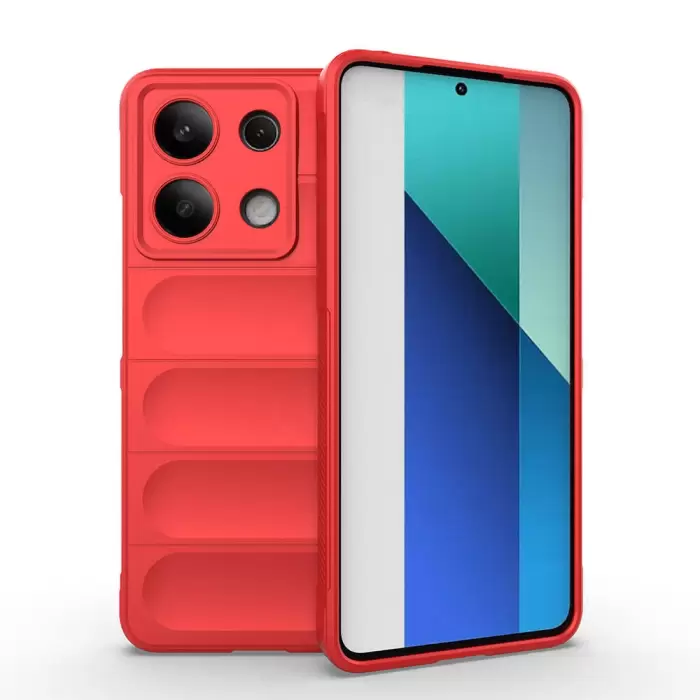 Xiaomi Redmi Note 13 4G Kılıf Esnek TPU Oyuklu Arka Yüzey Tasarımlı  Etnik Silikon Kapak