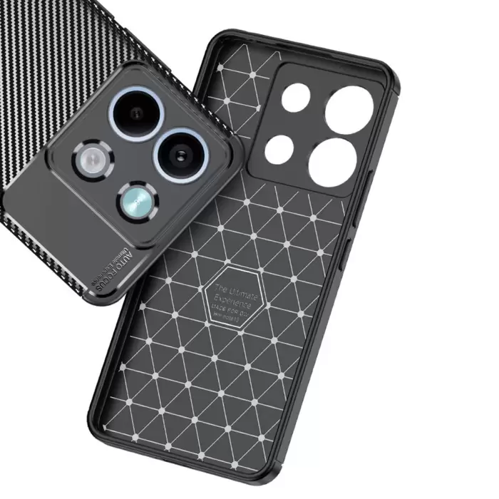 Xiaomi Redmi Note 13 5G Kılıf Lopard Kamera Korumalı Karbon Desenli Negro Kapak Orijinal Yüzey Kılıf