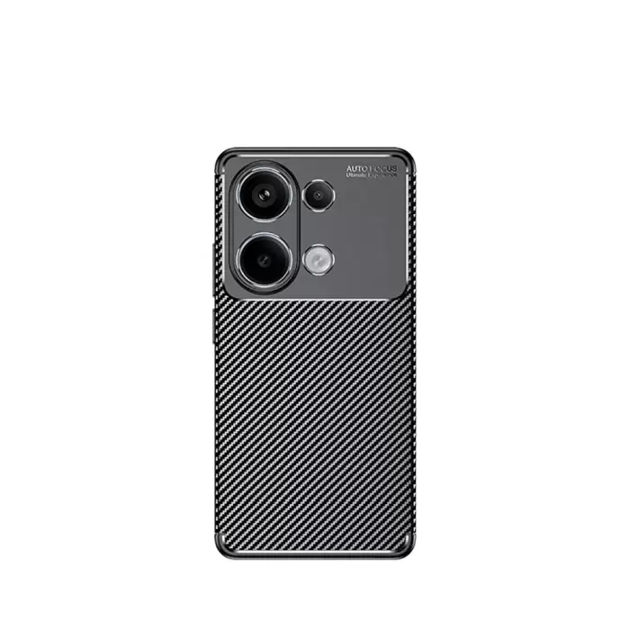 Xiaomi Redmi Note 13 Pro 4G Kılıf Lopard Kamera Korumalı Karbon Desenli Negro Kapak Orijinal Yüzey Kılıf