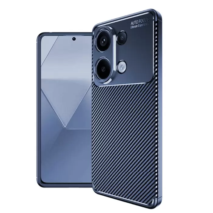 Xiaomi Redmi Note 13 Pro 4G Kılıf  Kamera Korumalı Karbon Desenli Negro Kapak Yüzey Kılıf