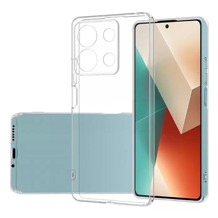 Xiaomi Redmi Note 13 Pro 5G Kılıf  Kamera Korumalı Renksiz Şeffaf Esnek Silikon Kapak Süper