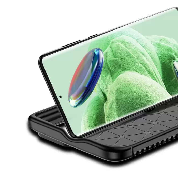 Xiaomi Redmi Note 13 Pro Plus 5G Kılıf Lopard Kamera Korumalı Karbon Desenli Negro Kapak Orijinal Yüzey Kılıf