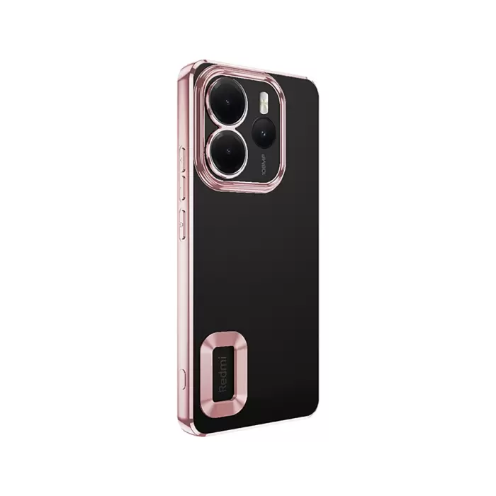 Xiaomi Redmi Note 14 4g Kamera Lens Korumalı Şeffaf Renkli Logo Gösteren Omega Kapak