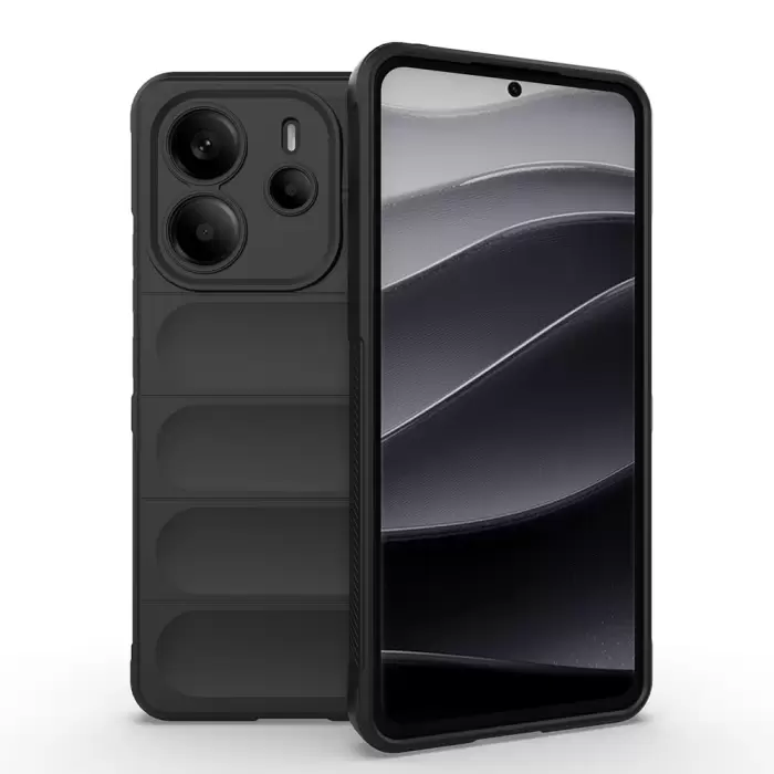 Xiaomi Redmi Note 14 4g Kılıf Esnek Tpu Oyuklu Arka Yüzey Tasarımlı Lopard Etnik Silikon Kapak