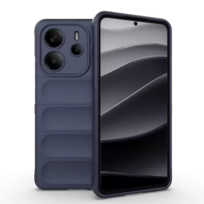 Xiaomi Redmi Note 14 4g Kılıf Esnek Tpu Oyuklu Arka Yüzey Tasarımlı Lopard Etnik Silikon Kapak