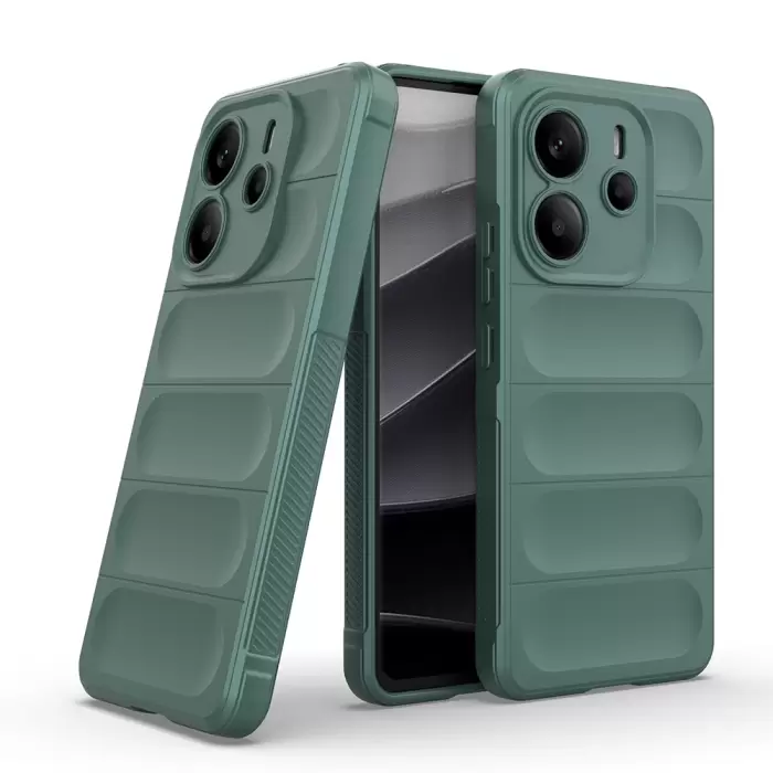Xiaomi Redmi Note 14 4g Kılıf Esnek Tpu Oyuklu Arka Yüzey Tasarımlı Lopard Etnik Silikon Kapak