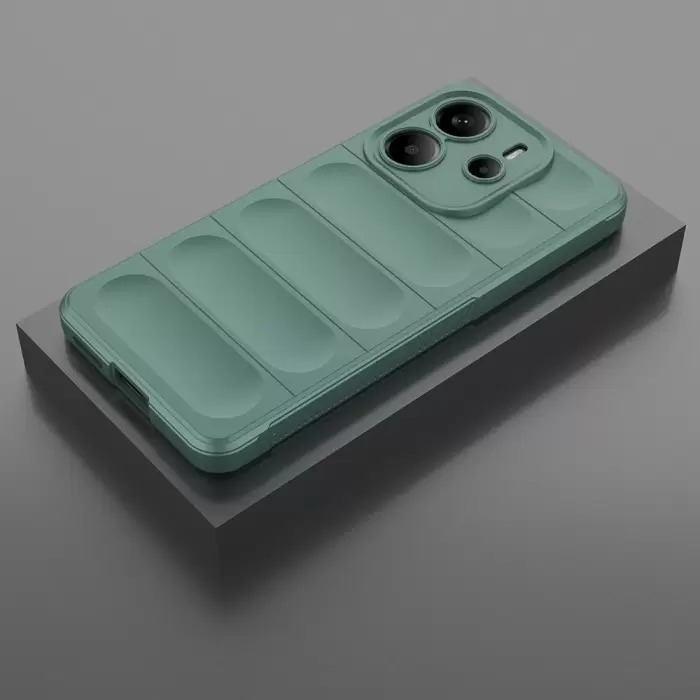 Xiaomi Redmi Note 14 4g Kılıf Esnek Tpu Oyuklu Arka Yüzey Tasarımlı Lopard Etnik Silikon Kapak