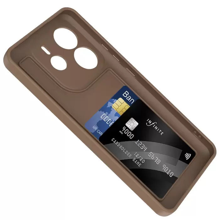 Xiaomi Redmi Note 14 4g Kılıf Kamera Korumalı Kartlık Hazneli Lopard Vitra Kapak