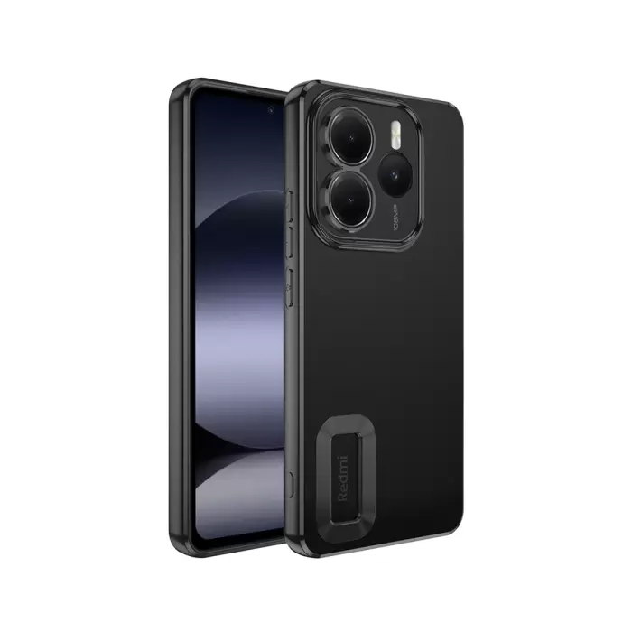 Xiaomi Redmi Note 14 5g Kamera Lens Korumalı Şeffaf Renkli Logo Gösteren Omega Kapak