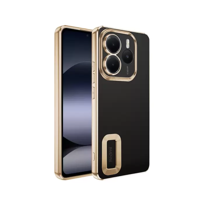 Xiaomi Redmi Note 14 5g Kamera Lens Korumalı Şeffaf Renkli Logo Gösteren Omega Kapak