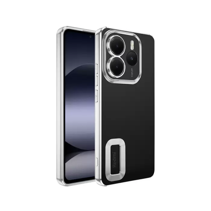 Xiaomi Redmi Note 14 5g Kamera Lens Korumalı Şeffaf Renkli Logo Gösteren Omega Kapak