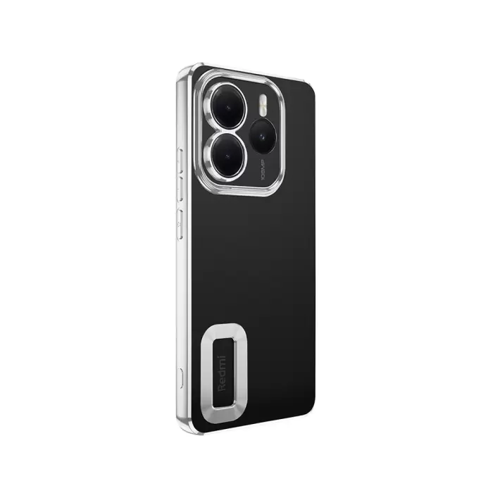 Xiaomi Redmi Note 14 5g Kamera Lens Korumalı Şeffaf Renkli Logo Gösteren Omega Kapak