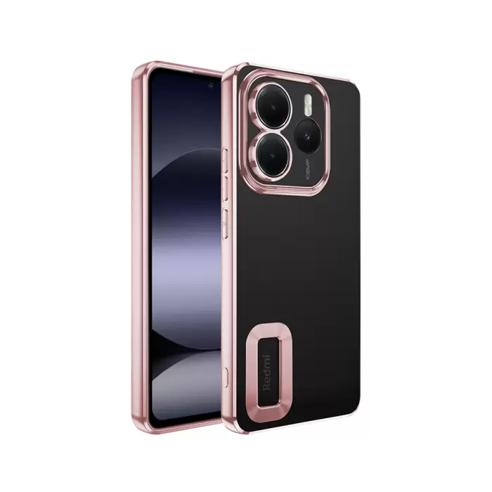 Xiaomi Redmi Note 14 5g Kamera Lens Korumalı Şeffaf Renkli Logo Gösteren Omega Kapak