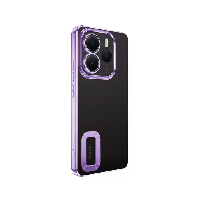 Xiaomi Redmi Note 14 5g Kamera Lens Korumalı Şeffaf Renkli Logo Gösteren Omega Kapak