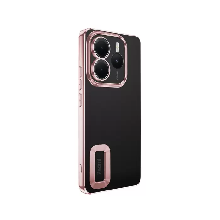 Xiaomi Redmi Note 14 5g Kamera Lens Korumalı Şeffaf Renkli Logo Gösteren Omega Kapak