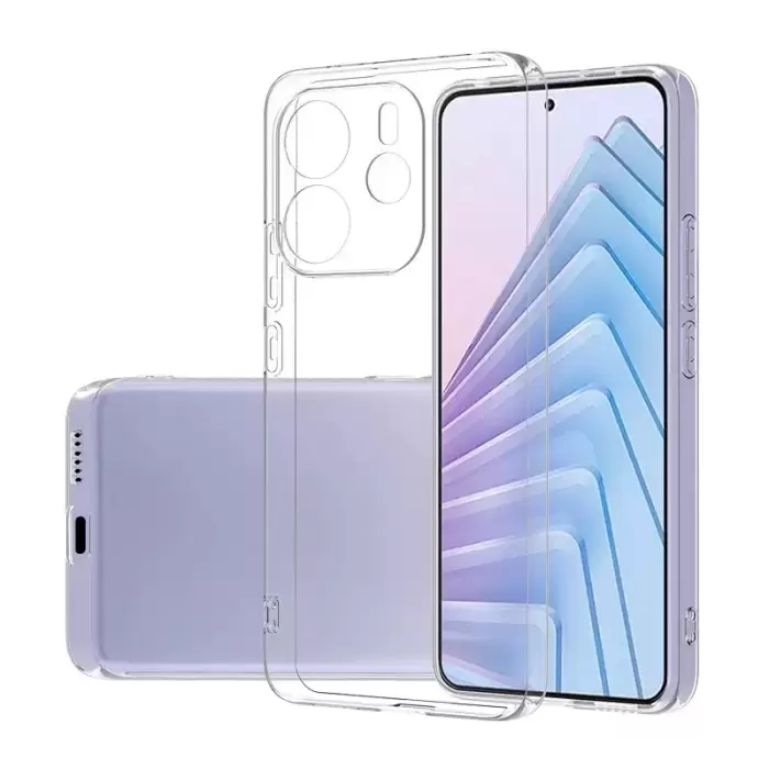 Xiaomi Redmi Note 14 5g Kılıf Lopard Kamera Korumalı Renksiz Şeffaf Esnek Silikon Kapak Süper