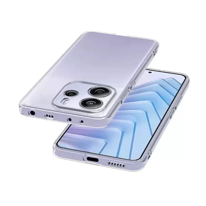 Xiaomi Redmi Note 14 5g Kılıf Lopard Kamera Korumalı Renksiz Şeffaf Esnek Silikon Kapak Süper