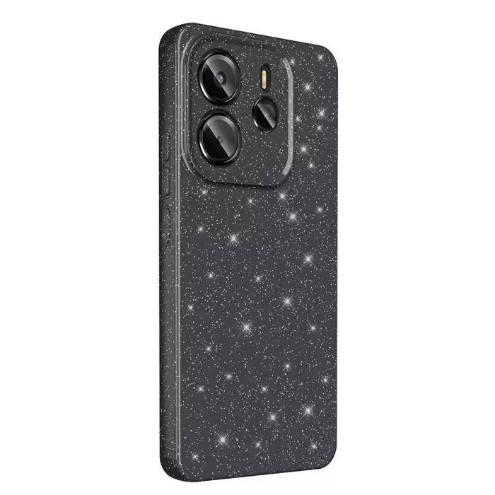Xiaomi Redmi Note 14 5g Kılıf Simli Işılıtılı Renkli Parlak Kamera Korumalı Silikon Kapak Koton
