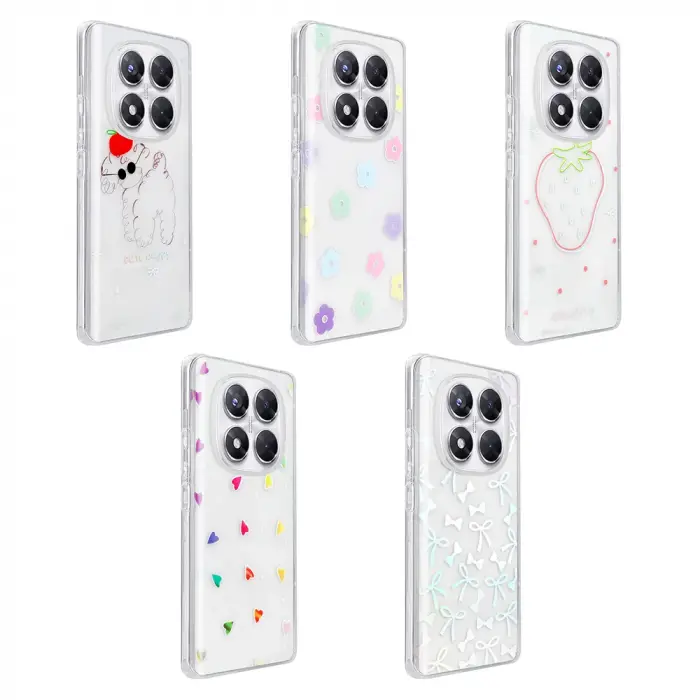 Xiaomi Redmi Note 14 Pro 4g Kılıf Şeffaf Figürlü Lopard Folk Sert Kapak