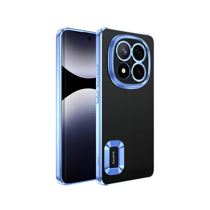 Xiaomi Redmi Note 14 Pro 5g Kamera Lens Korumalı Şeffaf Renkli Logo Gösteren Omega Kapak