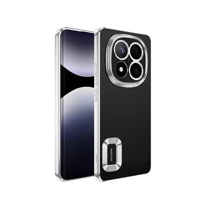 Xiaomi Redmi Note 14 Pro 5g Kamera Lens Korumalı Şeffaf Renkli Logo Gösteren Omega Kapak