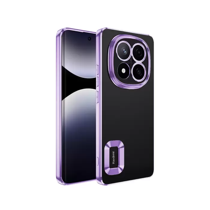 Xiaomi Redmi Note 14 Pro 5g Kamera Lens Korumalı Şeffaf Renkli Logo Gösteren Omega Kapak