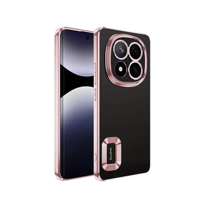 Xiaomi Redmi Note 14 Pro 5g Kamera Lens Korumalı Şeffaf Renkli Logo Gösteren Omega Kapak