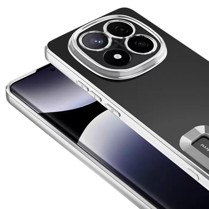 Xiaomi Redmi Note 14 Pro 5g Kamera Lens Korumalı Şeffaf Renkli Logo Gösteren Omega Kapak