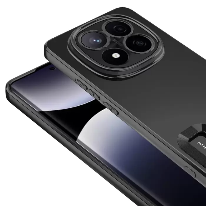 Xiaomi Redmi Note 14 Pro 5g Kamera Lens Korumalı Şeffaf Renkli Logo Gösteren Omega Kapak